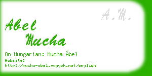 abel mucha business card
